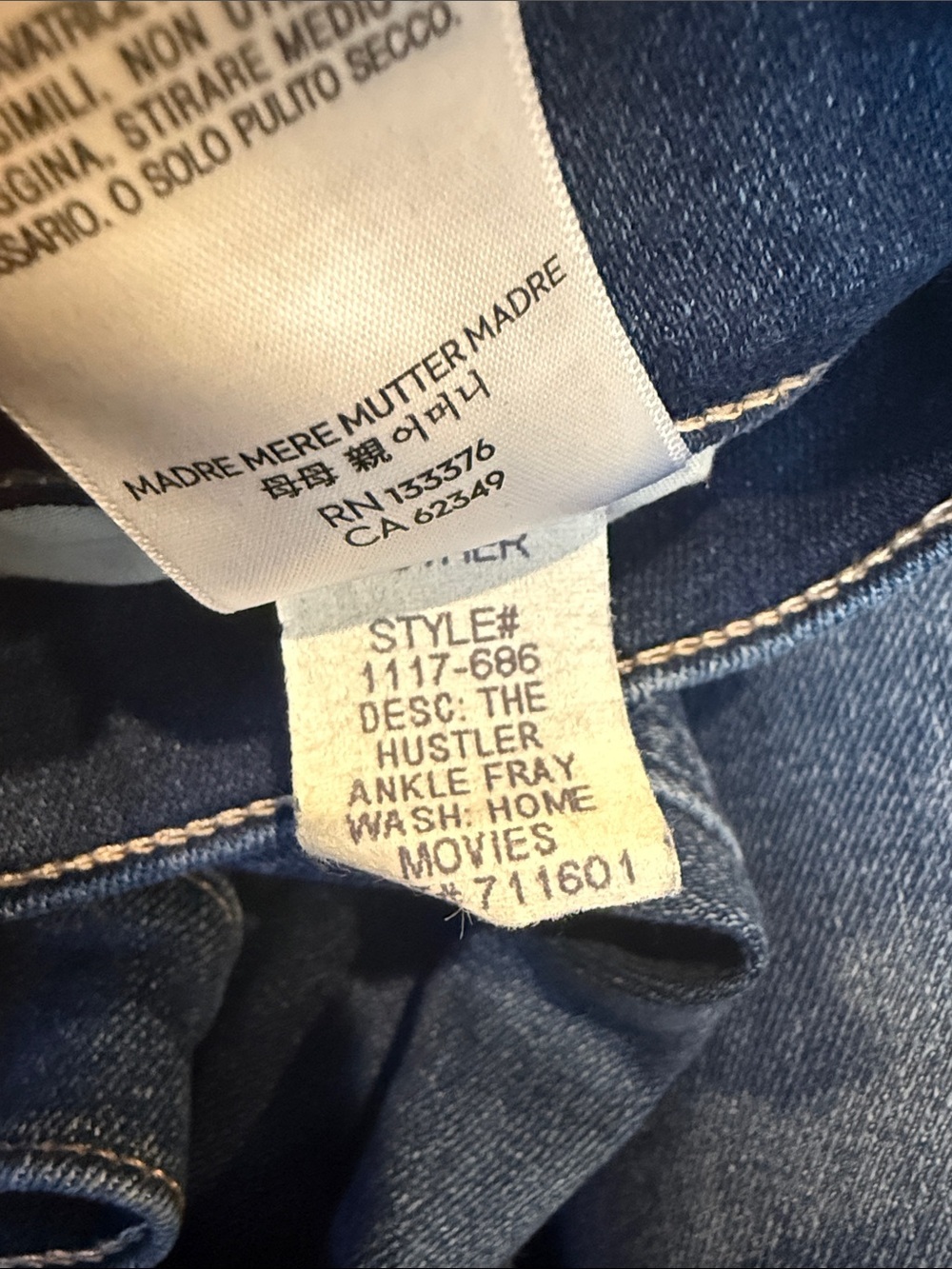 Mother The hustler ankle fray jeans size 32. - Picture 10 of 12